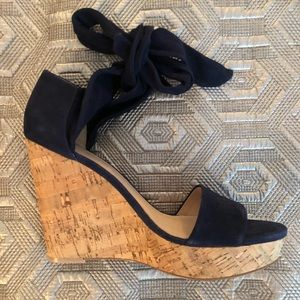 Never worn, Alex+Alex, Suede Wedge Sandals